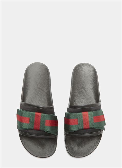 gucci pursuit satin slide sandals|Gucci slide sandals.